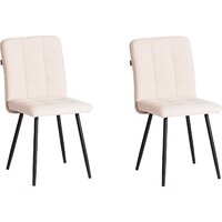 TetChair Medeo LT (велюр, молочный/черный, 2 шт)