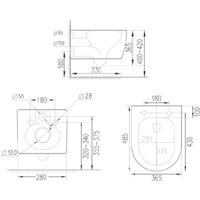 Roxen Antares Tornado в комплекте с инсталляцией StounFix Dual Fresh 6 в 1 868639 (кнопка: брашированное золото матовая) Image #7