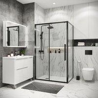 Grossman Cosmo 140x80x195 120.K33.02.1480.42.00 (графит сатин/стекло прозрачное) Image #6