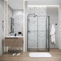 Grossman Galaxy 140х100х195 120.K33.01.1410.21.02 (черный матовый/шиншилла стекло) Image #7