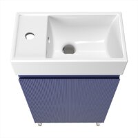 Wellsee Тумба под умывальник 3 в 1 WC Area 221804004 (тумба/матовый синий, раковина/глянцевый белый, ножки/нержавеющая сталь) Image #3