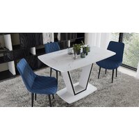 Трия Дели тип 1 (белый глянец/стекло матовое белый мрамор) Image #3