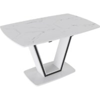 Трия Дели тип 1 (белый глянец/стекло матовое белый мрамор)