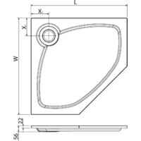 Cezares 90x90 TRAY-S-P-90-56-W (белый) Image #2
