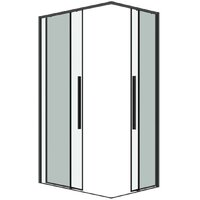 Grossman Galaxy 110x90x195 300.K33.01.1190.42.00 (графит сатин/прозрачное стекло) Image #2