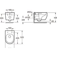 Wellsee Croquis RimFree 182613001 (чаша, пневмокрышка, матовый черный) Image #10
