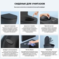 Wellsee Croquis RimFree 182613001 (чаша, пневмокрышка, матовый черный) Image #6