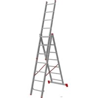 Новая высота NV 123 алюминиевая трёхсекционная 3x7 ступеней Image #2