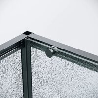 Grossman Galaxy 110х100х195 120.K33.01.1110.21.02 (черный матовый/шиншилла стекло) Image #3