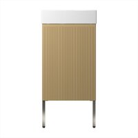 Wellsee Тумба под умывальник 3 в 1 WC Area 221803004 (тумба/матовый бежевый, раковина/глянцевый белый, ножки/нержавеющая сталь) Image #2