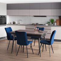 TetChair Medeo (велюр, синий, 2 шт) Image #17