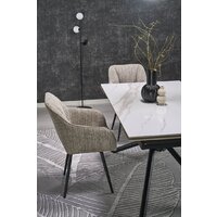 Halmar Vitorino 160-220/90/75 (белый мрамор/черный) Image #8