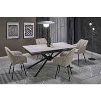 Halmar Vitorino 160-220/90/75 (белый мрамор/черный) Image #2