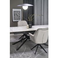 Halmar Vitorino 160-220/90/75 (белый мрамор/черный) Image #6