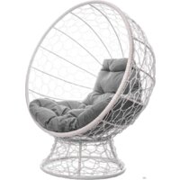 M-Group Кокос на подставке 11590109 (белый ротанг/серая подушка)