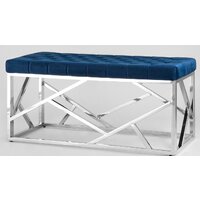 Stool Group Арт Деко Bench-016 (вельвет синий/сталь серебристый)
