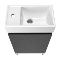 Wellsee Тумба под умывальник 3 в 1 WC Area 221802004 (тумба/матовый темно-серый, раковина/глянцевый белый, ножки/нержавеющая сталь) Image #3