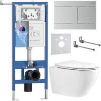 Roxen Antares Tornado Long в комплекте с инсталляцией StounFix Dual Fresh 6 в 1 868459 (кнопка: сатин матовая) Image #1