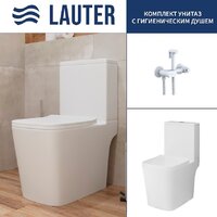Lauter W09 P-TRAP 21900001 + гигиенический душ Sano 21LT1293MW (горизонтальный выпуск)