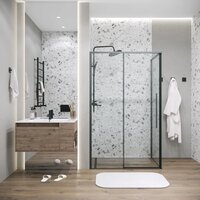 Grossman Galaxy 140х100х195 120.K33.01.1410.21.00 (черный матовый/прозрачное стекло) Image #6