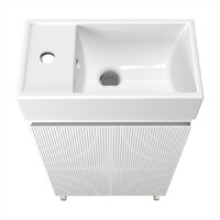 Wellsee Тумба под умывальник 3 в 1 WC Area 221801004 (тумба/матовый белый, раковина/глянцевый белый, ножки/нержавеющая сталь) Image #3