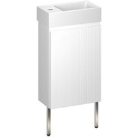 Wellsee Тумба под умывальник 3 в 1 WC Area 221801004 (тумба/матовый белый, раковина/глянцевый белый, ножки/нержавеющая сталь)