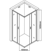 Aquanet Квадратный 80x80 SE-800S (прозрачное стекло) Image #4