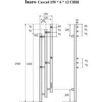 Маргроид Ferrum Inaro 3 Cascade СНШ 150*6*12 Черный матовый, скрытого монтажа, таймер справа Image #2