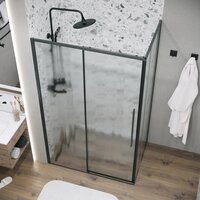 Grossman Galaxy 130х100х195 120.K33.01.1310.21.02 (черный матовый/шиншилла стекло) Image #8