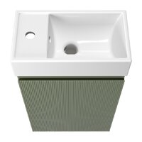 Wellsee Тумба под умывальник 2 в 1 WC Area 221805002 (тумба/матовый зеленый, раковина/глянцевый белый, без ножек) Image #3