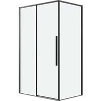 Grossman Galaxy 120х100х195 120.K33.01.1210.21.00 (черный матовый/прозрачное стекло)