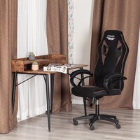 TetChair Pilot флок/ткань (черный/черный/коричневый) Image #12