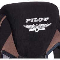 TetChair Pilot флок/ткань (черный/черный/коричневый) Image #7