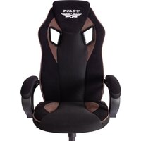 TetChair Pilot флок/ткань (черный/черный/коричневый) Image #5