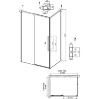 Grossman Galaxy 100x90x195 120.K33.01.1090.21.00 (черный матовый/прозрачное стекло) Image #10