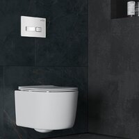 Roxen Simple Compact в комплекте с инсталляцией StounFix Dual Fresh 6 в 1 964407 (кнопка: белое стекло) Image #15
