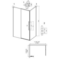 Grossman Galaxy 140x90x195 120.K33.01.1490.42.10 (графит сатин/тонированное стекло) Image #10