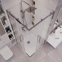 Grossman Cosmo 90x90x195 300.K33.02.9090.10.02 (хром/шиншилла стекло) Image #10