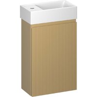 Wellsee Тумба под умывальник 2 в 1 WC Area 221803002 (тумба/матовый бежевый, раковина/глянцевый белый, без ножек)