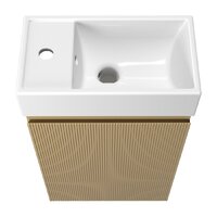 Wellsee Тумба под умывальник 2 в 1 WC Area 221803002 (тумба/матовый бежевый, раковина/глянцевый белый, без ножек) Image #3