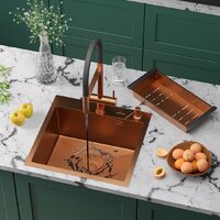 Roxen Simple 560220-50BR-GR бронза/текстурная PVD покрытие (с коландером и дозатором) Image #3