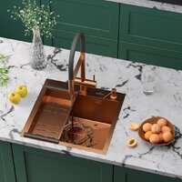 Roxen Simple 560220-50BR-GR бронза/текстурная PVD покрытие (с коландером и дозатором) Image #2