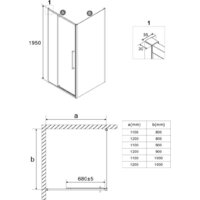 Niagara Nova NG-35-11AGR-A80GR-34 110х80х195 (графит/прозрачное стекло) Image #12