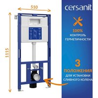 Cersanit Aqua 50 Prime P 68178 с кнопкой Accento Circle для Aqua 69078 (кнопка черный матовый) Image #3