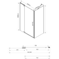 Vincea Extra VSR-1E809080CL (хром/прозрачное) Image #5
