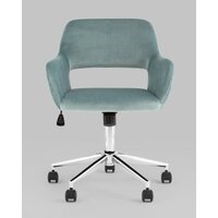 Stool Group Ross chrome velvet Olive 61 (велюр серо-зеленый)
