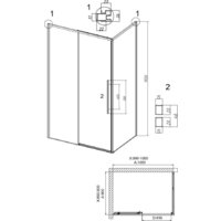 Grossman Galaxy 100x90x195 120.K33.01.1090.32.00 (золото сатин/прозрачное стекло) Image #10