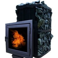 ComfortProm Чугун 20м3 закрытая каменка, панорама
