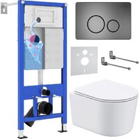 Roxen Simple Compact в комплекте с инсталляцией StounFix Dual Fresh 6 в 1 963592 (кнопка: оружейная сталь) Image #1