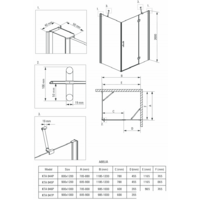 Deante Abelia 90x120 KTA 045P Image #3